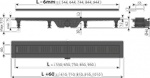 Водоотводящий Желоб ALCAPLAST APZ10BLACK-850 с решеткой (черный)- фото2
