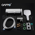 Комплект смеситель для ванны Gappo G3217-8+смеситель для умывальника Gappo G1017-8 (белый/хром)- фото2