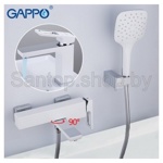 Комплект смеситель для ванны Gappo G3217-8+смеситель для умывальника Gappo G1017-8 (белый/хром)- фото