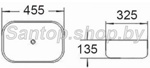 Накладная раковина Mexen Rita 45 x 32 см белая/серебристая (21084555)- фото2