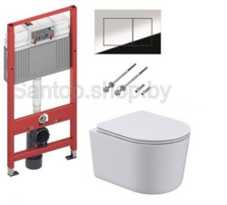 Инсталляция TECE 9.400.412 (9.400.401) c унитазом Roxen Simple Compact (безободковый)- фото