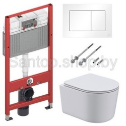 Инсталляция TECE 9.400.413 (9.400.401) c унитазом Roxen Simple Compact (безободковый)- фото