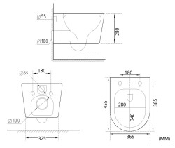 Инсталляции ALCAPLAST AM101/1120+унитаз Roxen Simple Compact (безободковый) с клавишей М570 (белая)- фото6