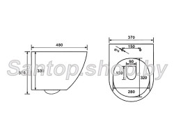 Инсталляции GROHE SOLIDO 38811KF0 c унитазом Roxen Antares 530185-01 (безободковый)- фото4