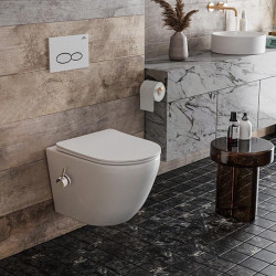 Унитаз подвесной Roxen Antares Bidet 530185-01X с функцией биде- фото4