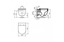 Инсталляция TECE 9400412 c унитазом Ideal Standart Ellisse (T569201)- фото8