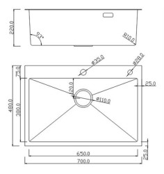 Кухонная мойка Roxen Simple 560220-70 (Сатин) с коландером и дозатором- фото2