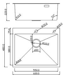 Кухонная мойка Roxen Simple 560220-60B (графит) с коландером и дозатором- фото2