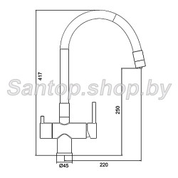 Смеситель GAPPO G4398-36 для фильтра с гибким изливом (черный матовый)- фото5