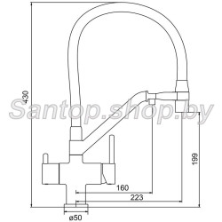 Смеситель GAPPO G4398-85 для фильтра с гибким изливом (сатин)- фото2