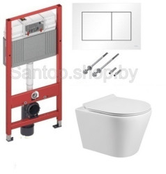 Инсталляция TECE 9400412 c унитазом AV Engineering Alca (AVWHR201) безободковый- фото