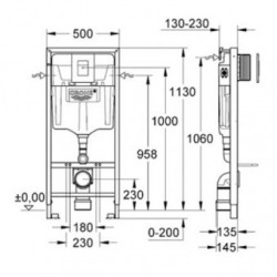 Инсталляция GROHE Rapid SL 38536001 без кнопки смыва- фото2