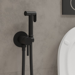 Смеситель с псевдобиде Roxen Santi 50094000-В (черный матовый)- фото5