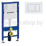 Инсталляция для унитаза Geberit Duofix 111.170.00.1+крепеж+кнопка Delta 30 белая- фото