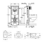 Система инсталляции GROHE Rapid SL 38772001 с унитазом Lavinia Boho One 33020020- фото2