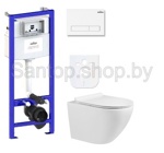 Инсталляция Lavinia Boho RelFix 38010010 с унитазом Milleau Alby 203 (безободковый)- фото