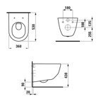Унитаз подвесной Laufen Pro (820966 + 896951 Rimless с пневмокрышкой) Безободковый- фото2