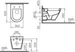 Унитаз подвесной Vitra S50 (7740B003-0075) безободковый с пневмо крышкой - фото2