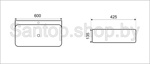 Раковина для ванной CeramaLux D1338- фото2