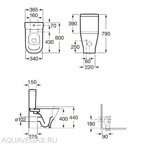 Roca The Gap Clean Rim напольный (безободковый) с крышкой - фото2