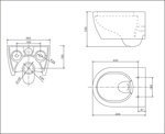 Унитаз подвесной SSWW 4455 (CT2038V) (безободковый) с пневмокрышкой- фото2