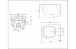 Унитаз подвесной SSWW NC4455 (NC2038) (безободковый) с пневмокрышкой- фото2
