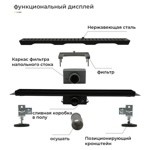 Душевой трап Gappo G85007-36 50см (черный матовый)- фото2